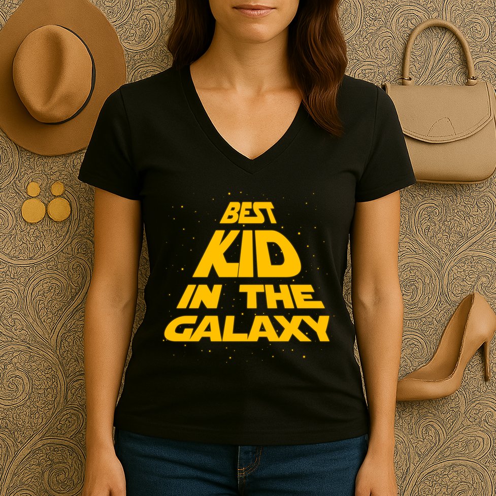 Best Kid In The Galaxy Women's V-Neck T-Shirt