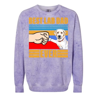 Best Lab Dad Ever Colorblast Crewneck Sweatshirt