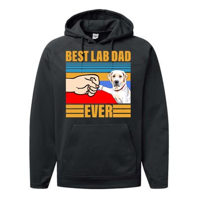 Best Lab Dad Ever Performance Fleece Hoodie