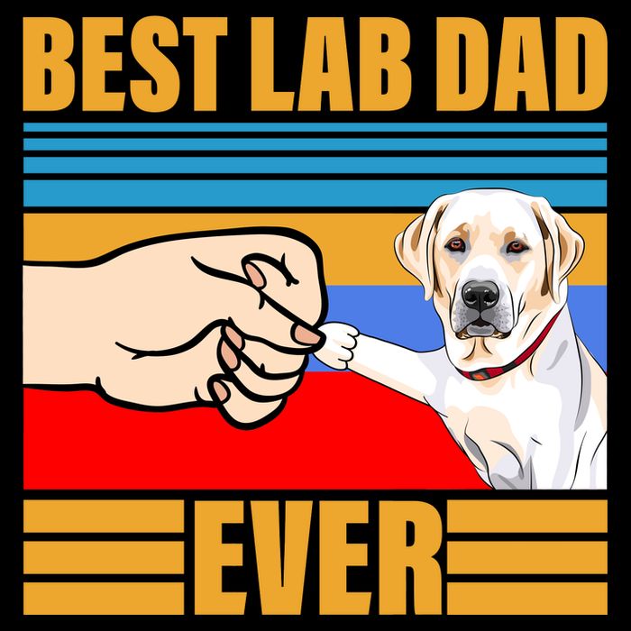 Best Lab Dad Ever Button