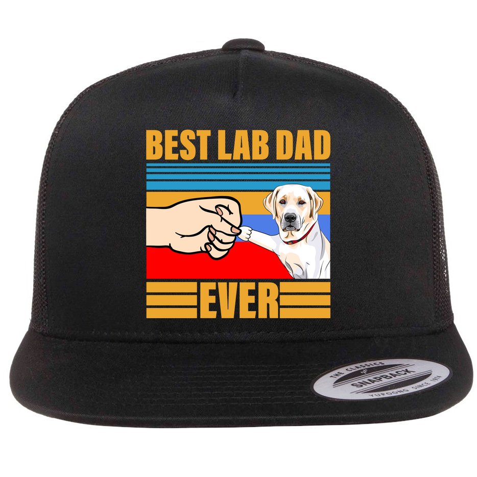 Best Lab Dad Ever Flat Bill Trucker Hat