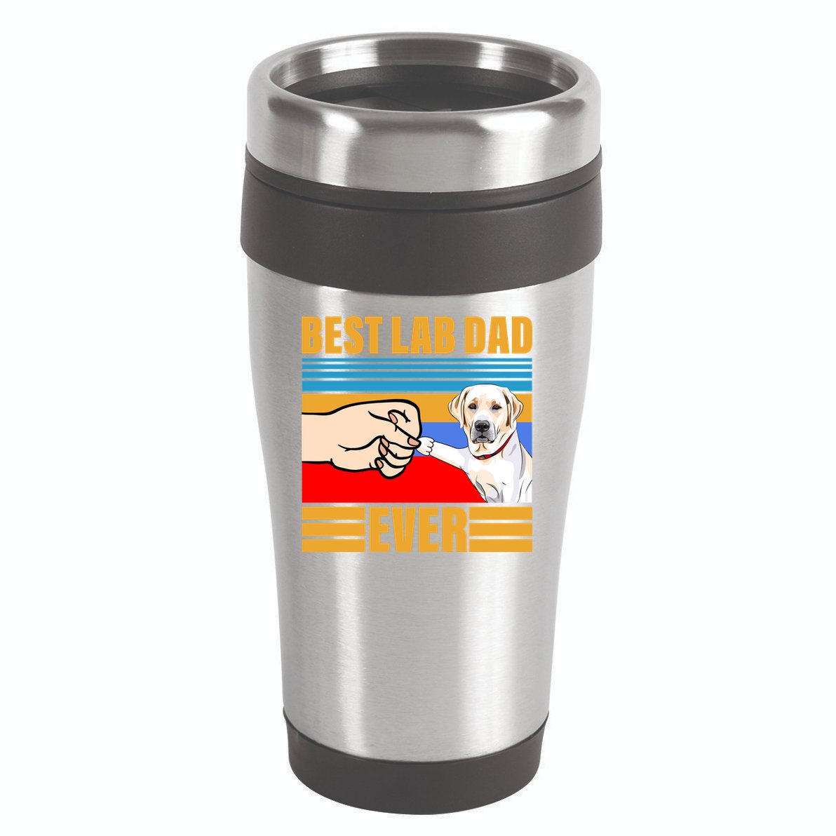 Best Lab Dad Ever 16oz Travel Tumbler