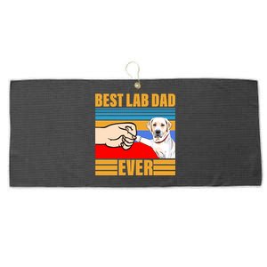 Best Lab Dad Ever Large Microfiber Waffle Golf Towel