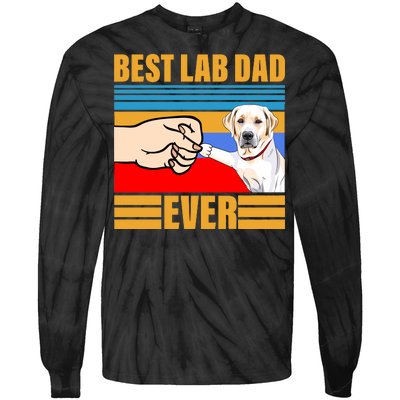 Best Lab Dad Ever Tie-Dye Long Sleeve Shirt