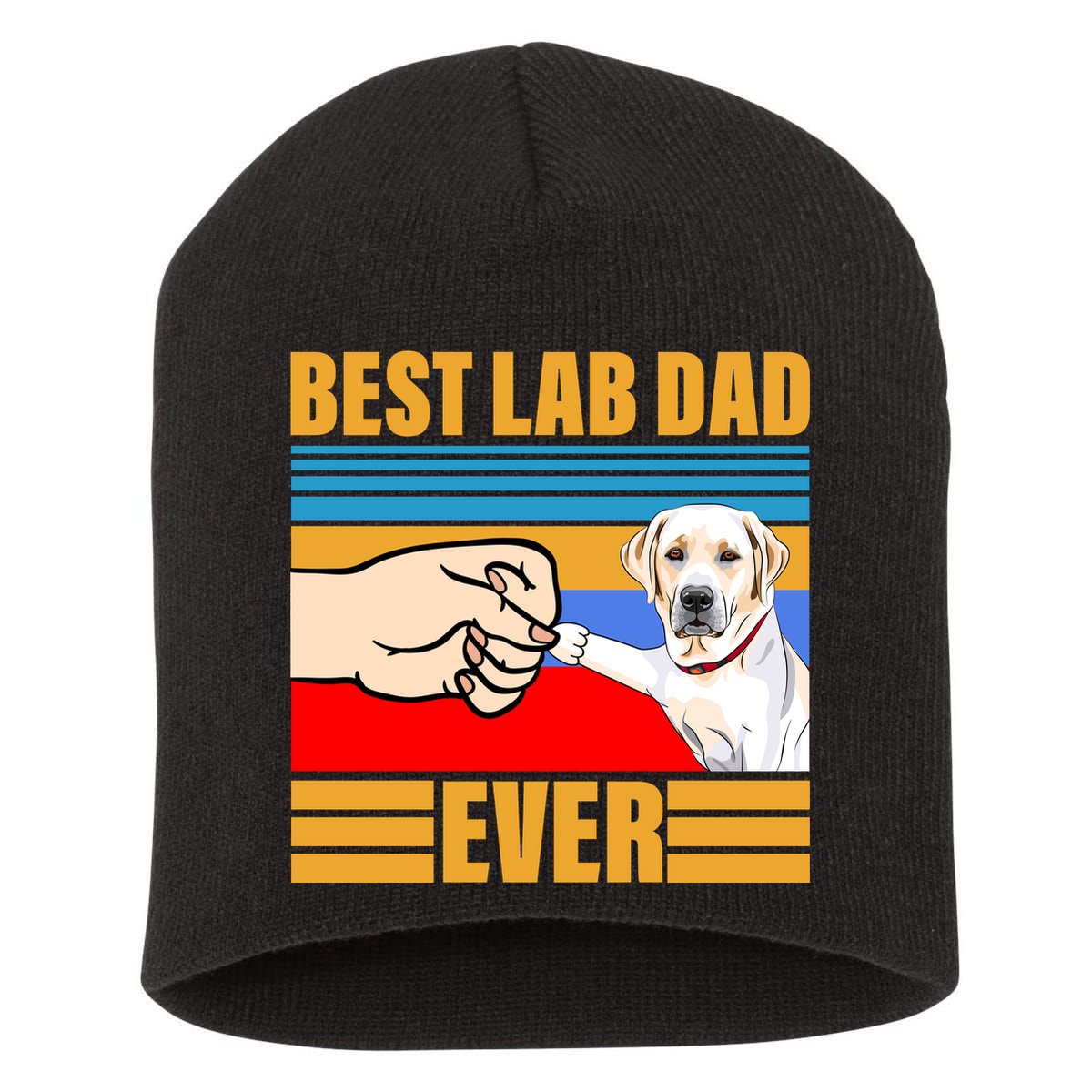 Best Lab Dad Ever Short Acrylic Beanie