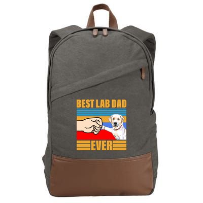 Best Lab Dad Ever Cotton Canvas Backpack
