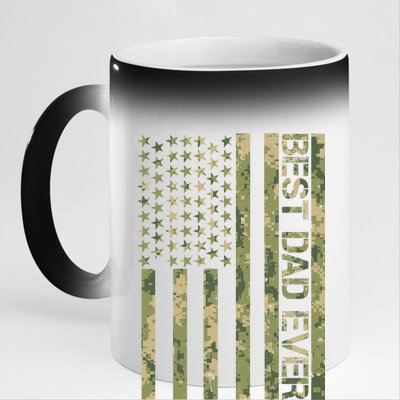 Best Military Dad Ever 11oz Black Color Changing Mug