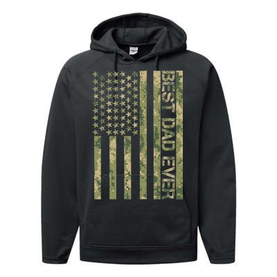 Best Military Dad Ever Performance Fleece Hoodie