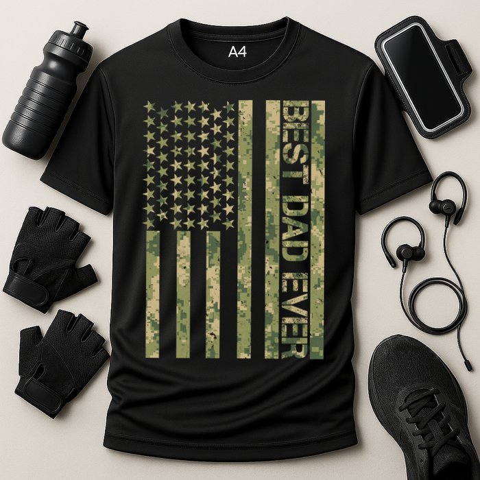 Best Military Dad Ever Cooling Performance Crew T-Shirt
