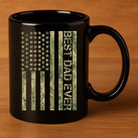 Best Military Dad Ever 11oz C Handle Ceramic Mug