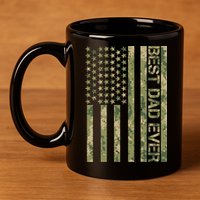 Best Military Dad Ever 11oz C Handle Ceramic Mug