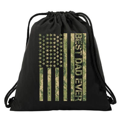 Best Military Dad Ever Drawstring Bag