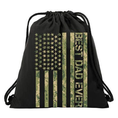 Best Military Dad Ever Drawstring Bag