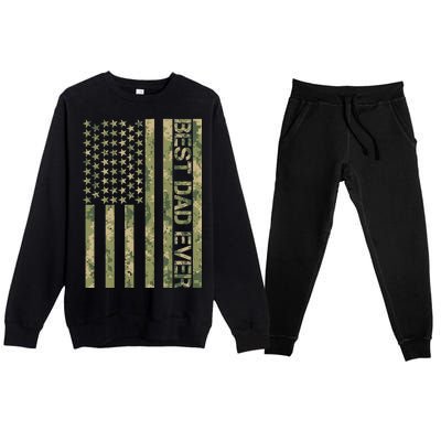 Best Military Dad Ever Premium Crewneck Sweatsuit Set