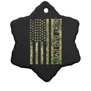 Best Military Dad Ever Ceramic Star Ornament