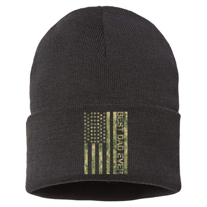 Best Military Dad Ever Sustainable Knit Beanie