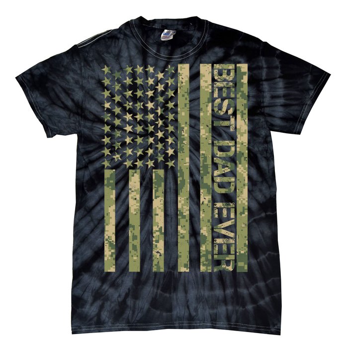 Best Military Dad Ever Tie-Dye T-Shirt