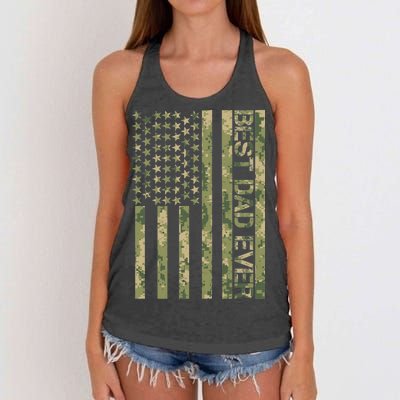 Best Military Dad Ever Women's Knotted Racerback Tank