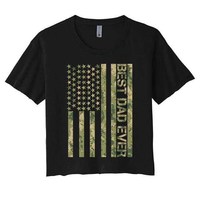 Best Military Dad Ever Crop Top