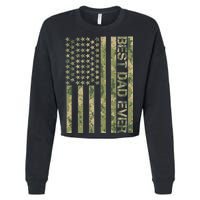 Best Military Dad Ever Cropped Pullover Crew