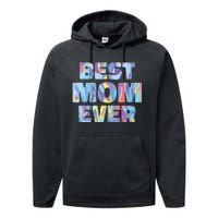 Best Mom Ever Colorful Performance Fleece Hoodie