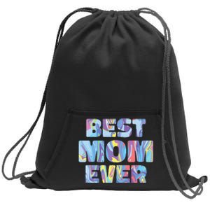 Best Mom Ever Colorful Sweatshirt Cinch Pack Bag