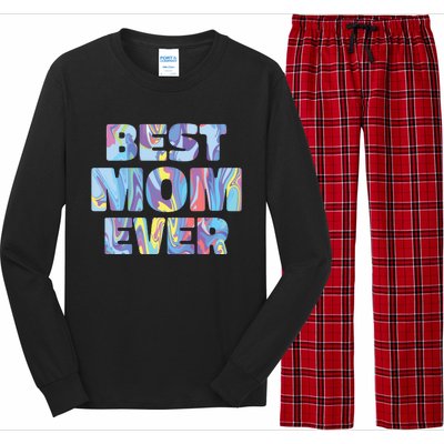 Best Mom Ever Colorful Long Sleeve Pajama Set