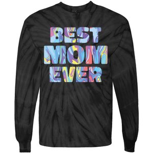 Best Mom Ever Colorful Tie-Dye Long Sleeve Shirt