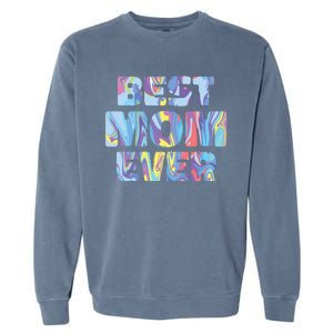 Best Mom Ever Colorful Garment-Dyed Sweatshirt