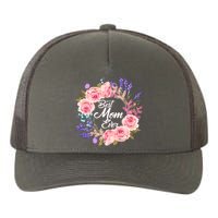 Best Mom Ever Flower Wreath Yupoong Adult 5-Panel Trucker Hat