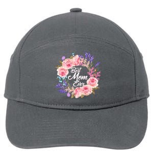 Best Mom Ever Flower Wreath 7-Panel Snapback Hat