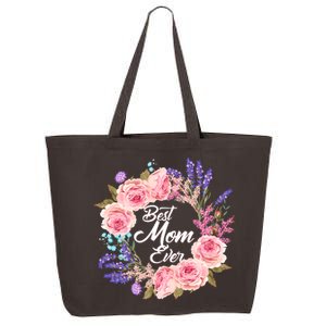 Best Mom Ever Flower Wreath 25L Jumbo Tote