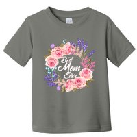 Best Mom Ever Flower Wreath Toddler T-Shirt