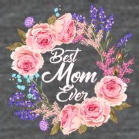 Best Mom Ever Flower Wreath Toddler T-Shirt