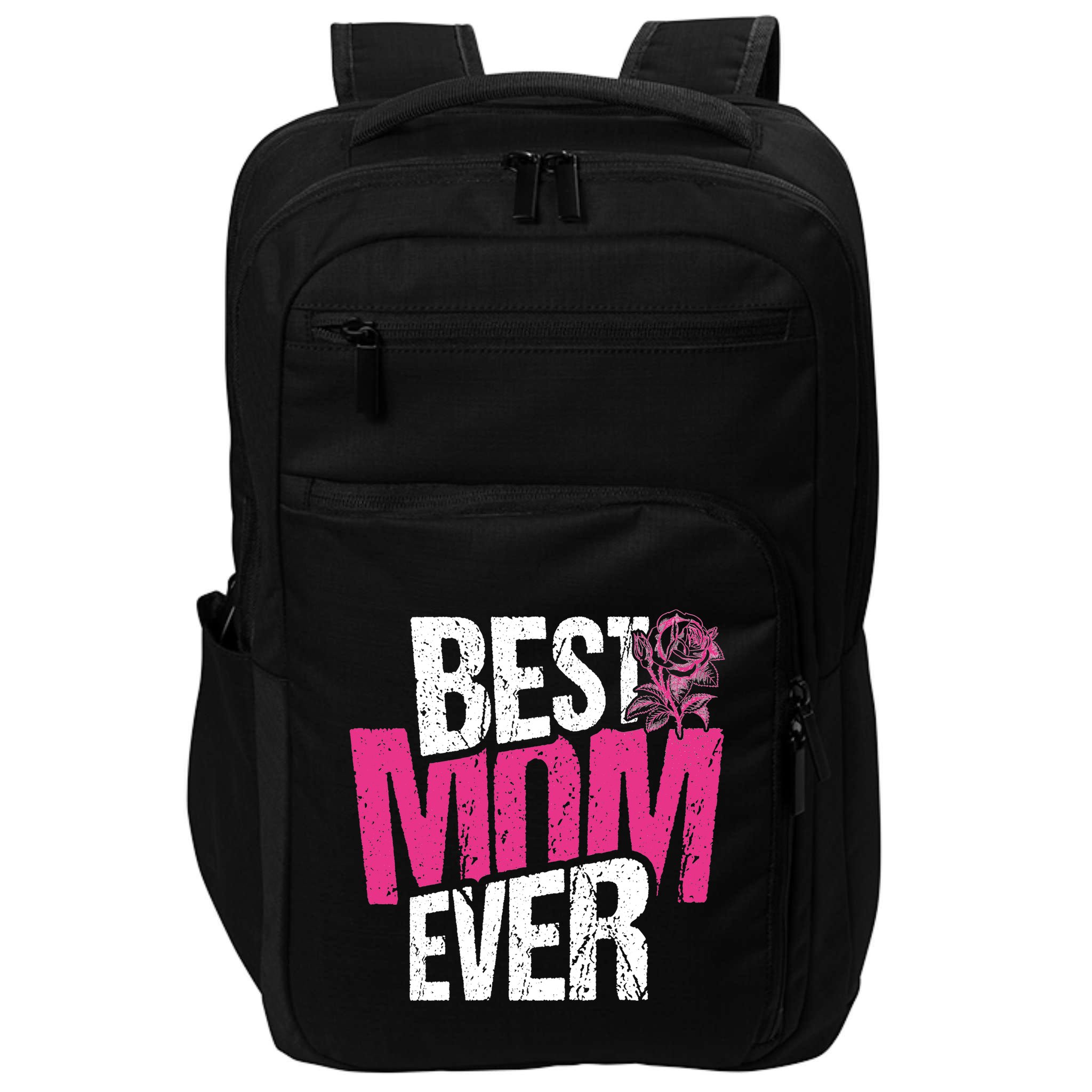 Best Mom Ever Rose Distressed Impact Tech Backpack