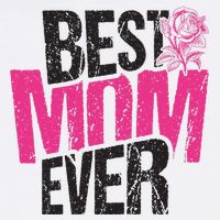 Best Mom Ever Rose Distressed Cooling Performance Crew T-Shirt