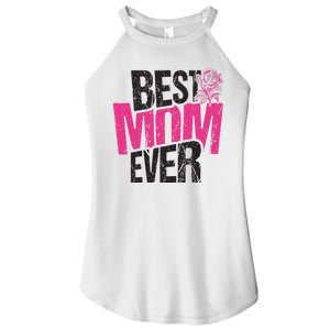 Best Mom Ever Rose Distressed Women's Perfect Tri Rocker Tank