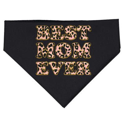 Best Mom Ever Stylish Leopard Print USA-Made Doggie Bandana