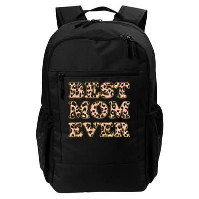 Best Mom Ever Stylish Leopard Print Daily Commute Backpack