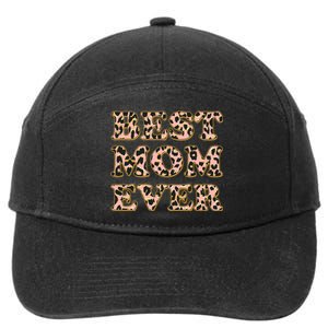 Best Mom Ever Stylish Leopard Print 7-Panel Snapback Hat