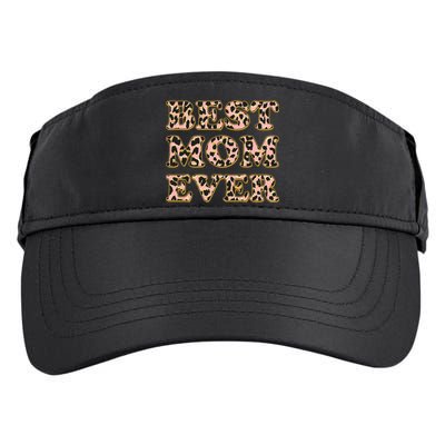 Best Mom Ever Stylish Leopard Print Adult Drive Performance Visor