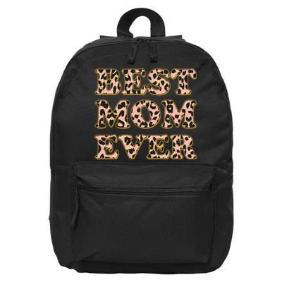 Best Mom Ever Stylish Leopard Print 16 in Basic Backpack