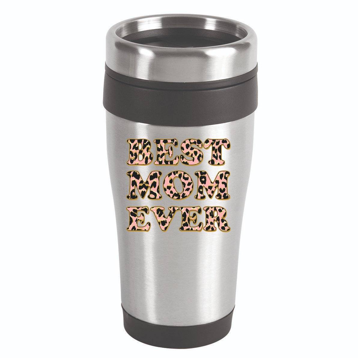 Best Mom Ever Stylish Leopard Print 16oz Travel Tumbler