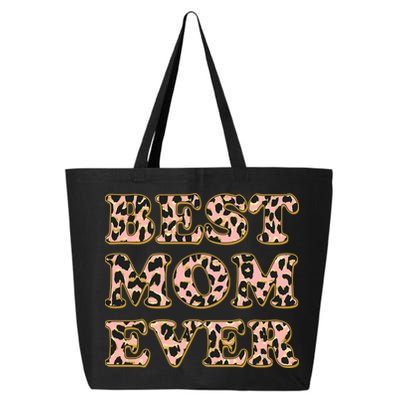 Best Mom Ever Stylish Leopard Print 25L Jumbo Tote