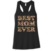 Best Mom Ever Stylish Leopard Print Women's Racerback Tank