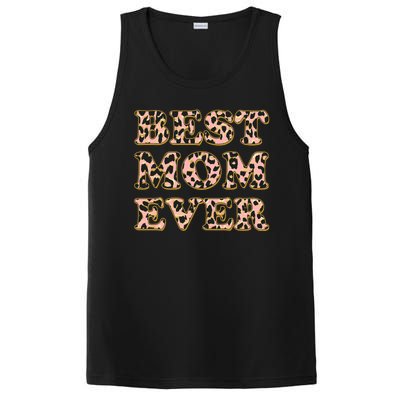 Best Mom Ever Stylish Leopard Print PosiCharge Competitor Tank