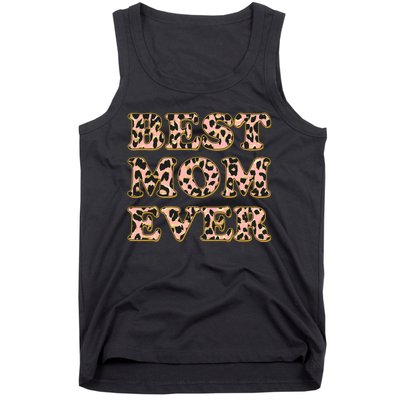 Best Mom Ever Stylish Leopard Print Tank Top