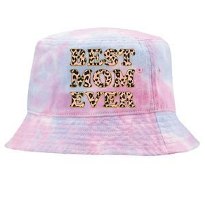 Best Mom Ever Stylish Leopard Print Tie-Dyed Bucket Hat