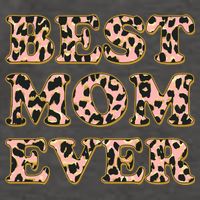 Best Mom Ever Stylish Leopard Print Vector Backpack