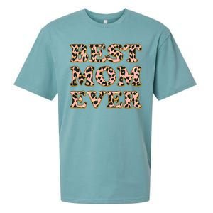 Best Mom Ever Stylish Leopard Print Sueded Cloud Jersey T-Shirt